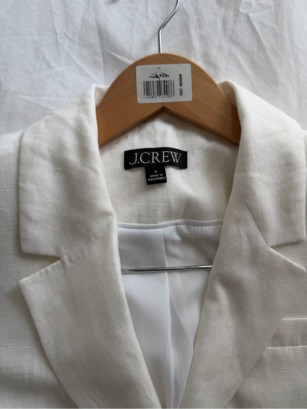 J. Crew Cream Linen Blend Blazer & Trousers Set - Picture 3 of 6